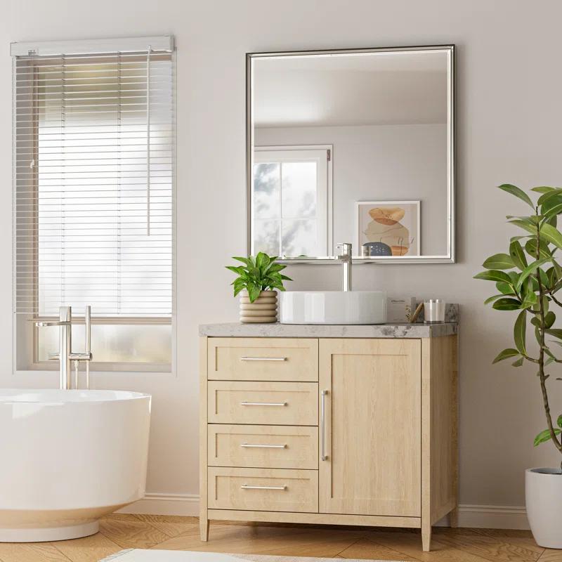 Decorative Wall Mirror Beveled Design, Bathroom Vanity Mirror Accent Mirror Finish