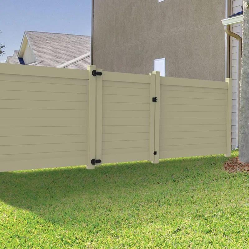 Barrette Outdoor Living Horizontal Fence Gray Vinyl Privacy Gate