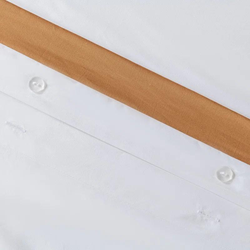 MeadowPark Luxury Cotton Sateen Bordered Duvet Cover Set, Hotel Collection