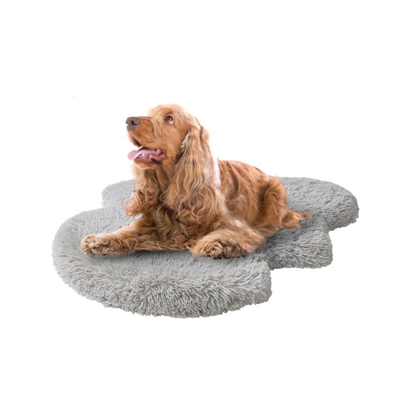 Friends Forever Nala Puprug Faux Fur Orthopedic Dog Bed with Foam, Pup Faux Fur Rug with Removable Bed Cover