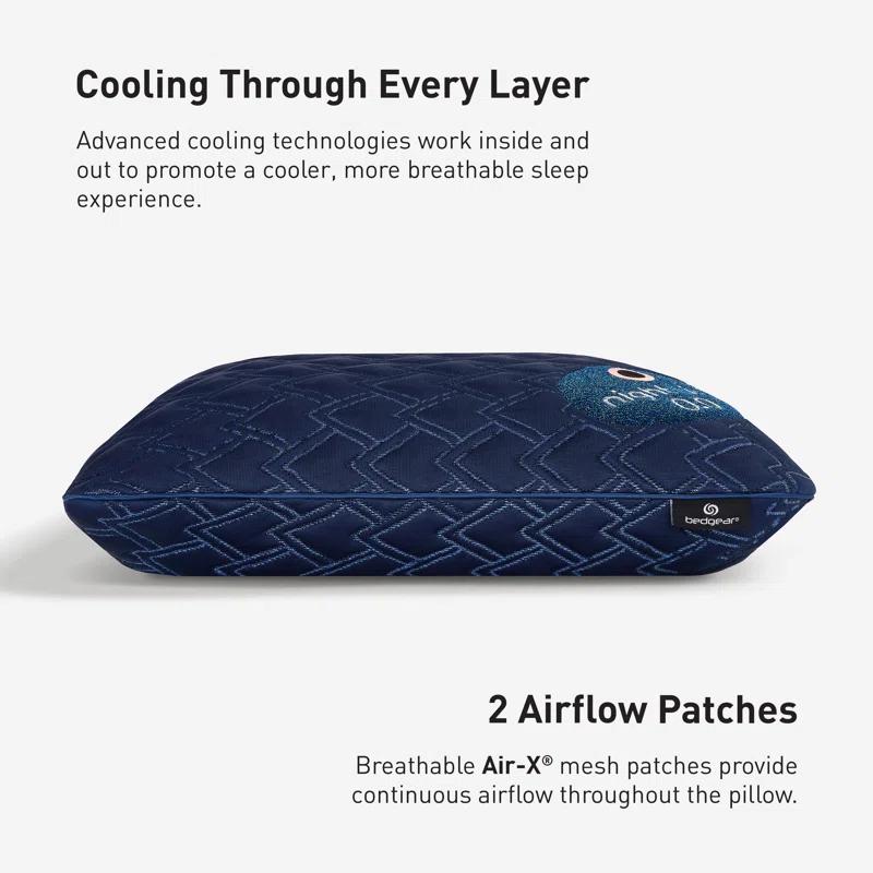 Bedgear Bedgear Night Ice Performance Pillow - Triple Cooling - Medium Soft for All Sleep Positions