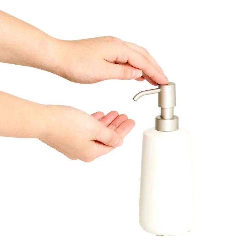 iDesign iDesign Eco Vanity Ceramic Earth Collection Refillable Tall Soap Dispenser
