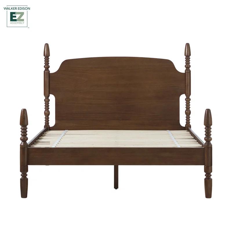 Vivienne Traditional Easy Assembly Solid Wood Turned Spindle Bed