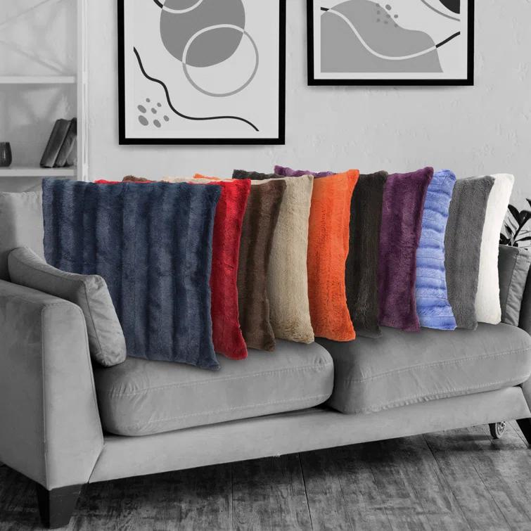 Cheer Collection FRBIN Square Pillow Cover & Insert (Set of 2)