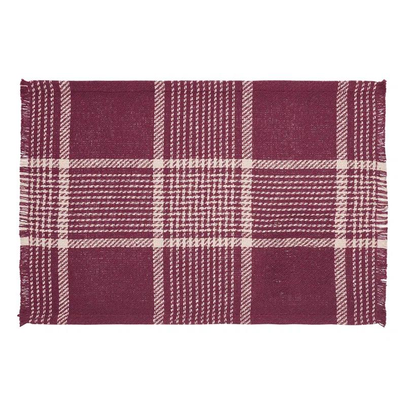Gracie Oaks Vitala Plaid Rectangle Placemat (Set of 2)