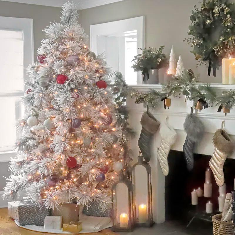 HGTV Home Collection Lighted Pine Christmas Tree