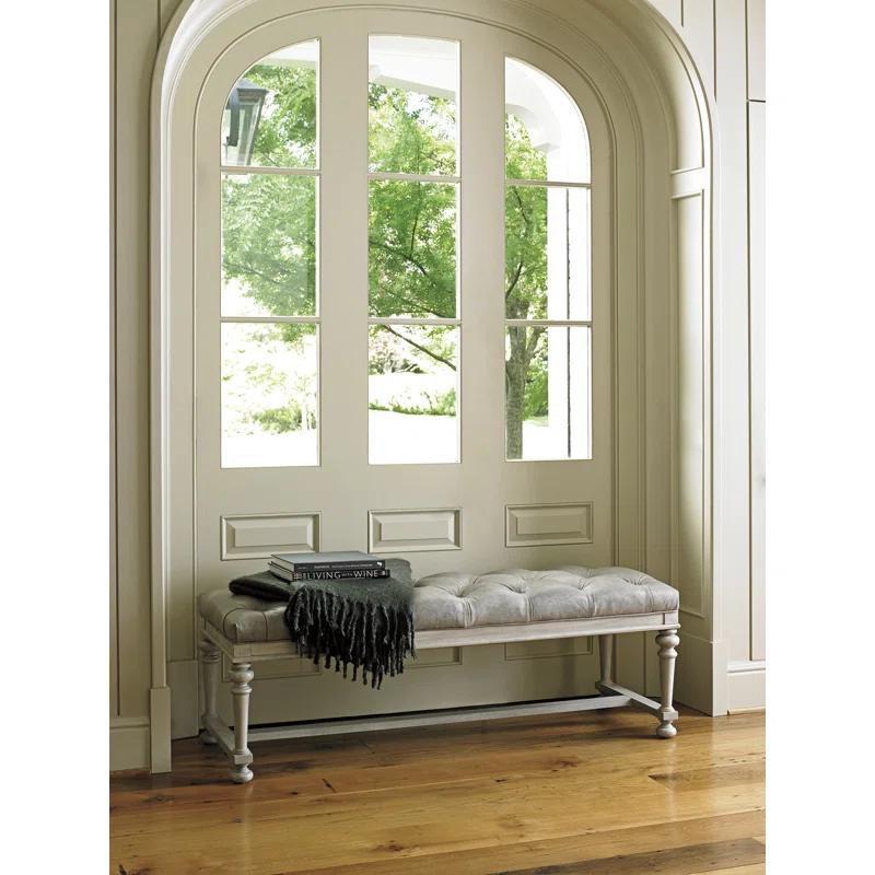 Lexington Oyster Bay Bellport Leather Bed Bench
