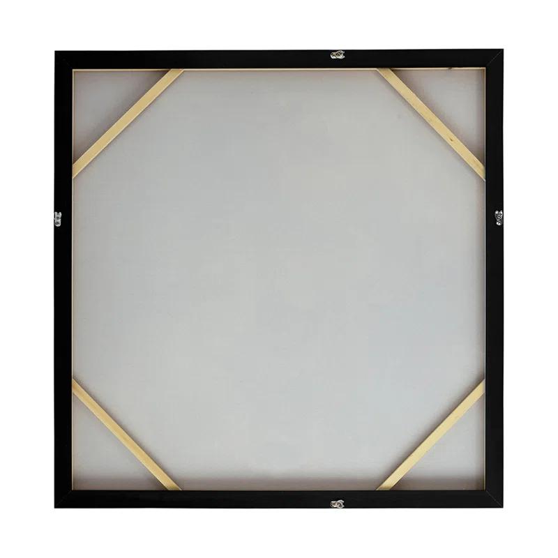 Benjara Peacock Feather Framed On Canvas Painting | Wayfair