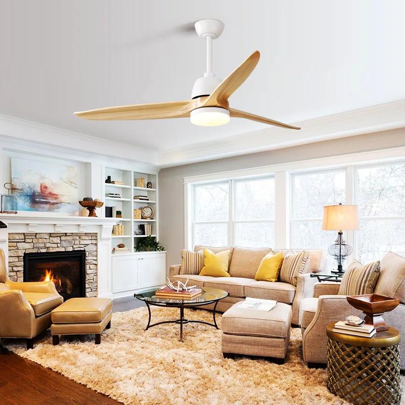 Home Decor 56 Inch Ceiling Fan Light With 6 Speed Remote Energy-saving DC Motor Bedroom Ceiling Fan