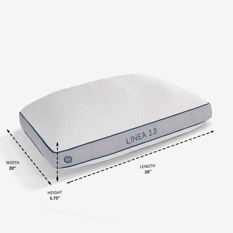 Bedgear Linea Performance Pillow - Soft Support Pillow for Neutral / Warm Sleepers