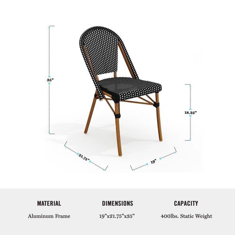 Martha Stewart Martha Stewart Lily Pond All-Weather Stackable Patio Bistro Dining Chair