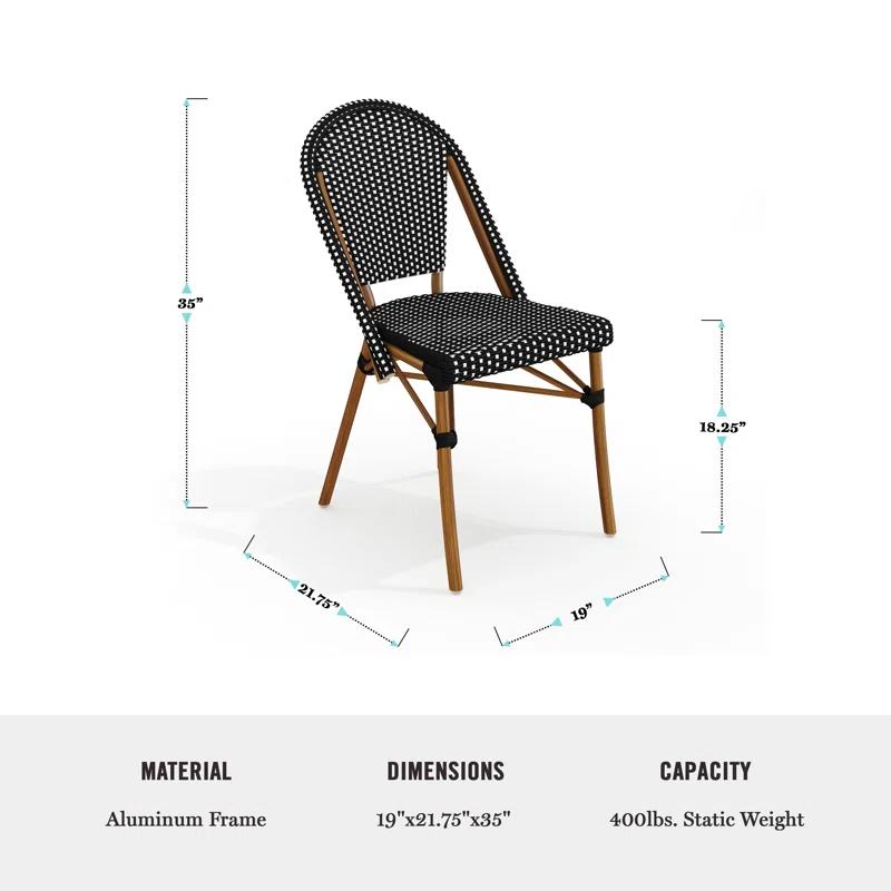 Martha Stewart Martha Stewart Lily Pond All-Weather Stackable Patio Bistro Dining Chair