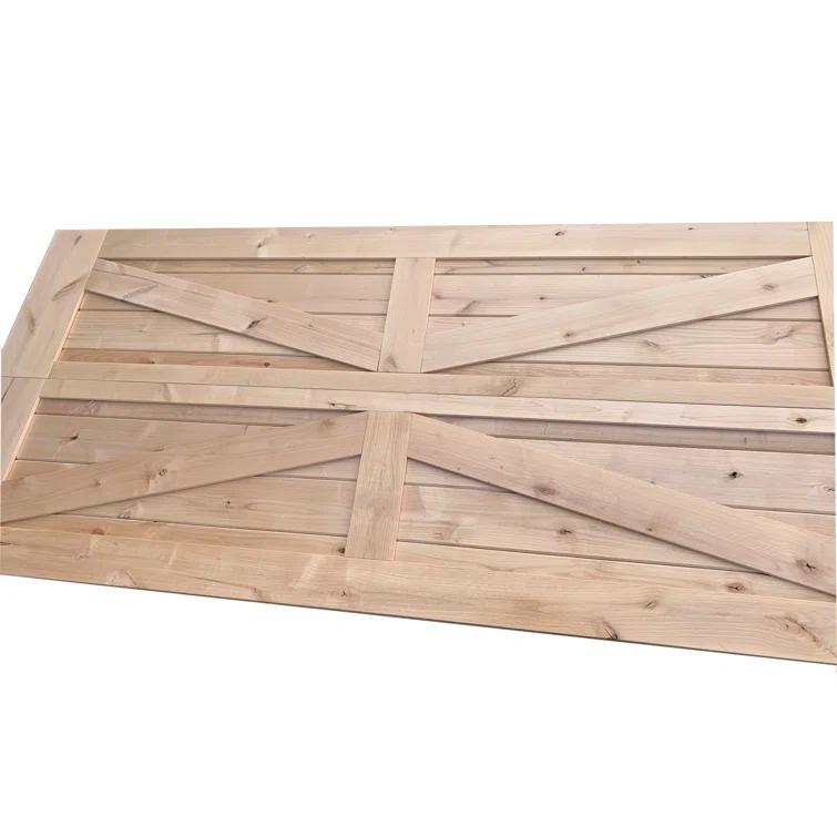 Lubann Paneled Solid Alder Wood Bifold Biparting Barn Door Slab