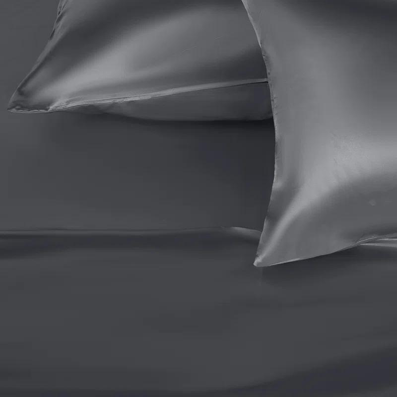 Seduction Martex Elegance Satin Silk Sheet Set Hotel Quality - Super Soft & Breathable Good For Hair & Skin