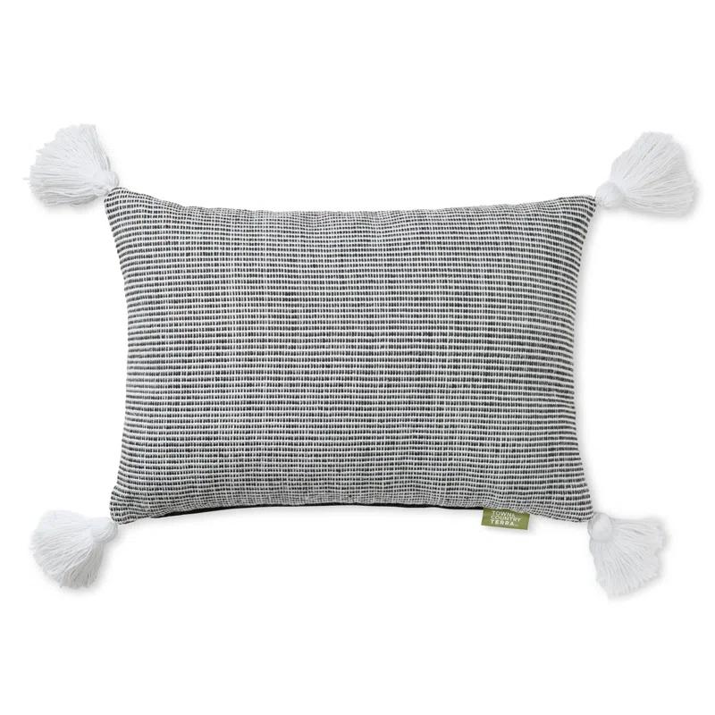 Town & Country Living TOWN & COUNTRY TERRA Alara Ribbed Texture Indoor Outdoor Decorative Pillow 20"x20"