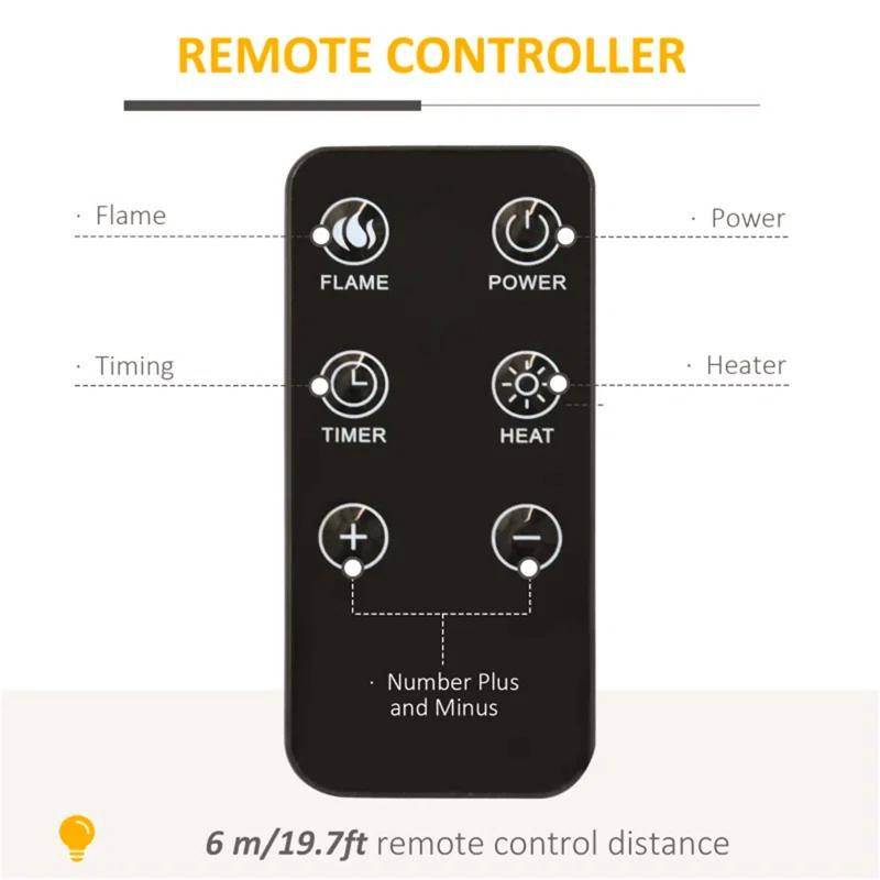 Symple Stuff Freestanding Adrijana With Mantel And Remote Control