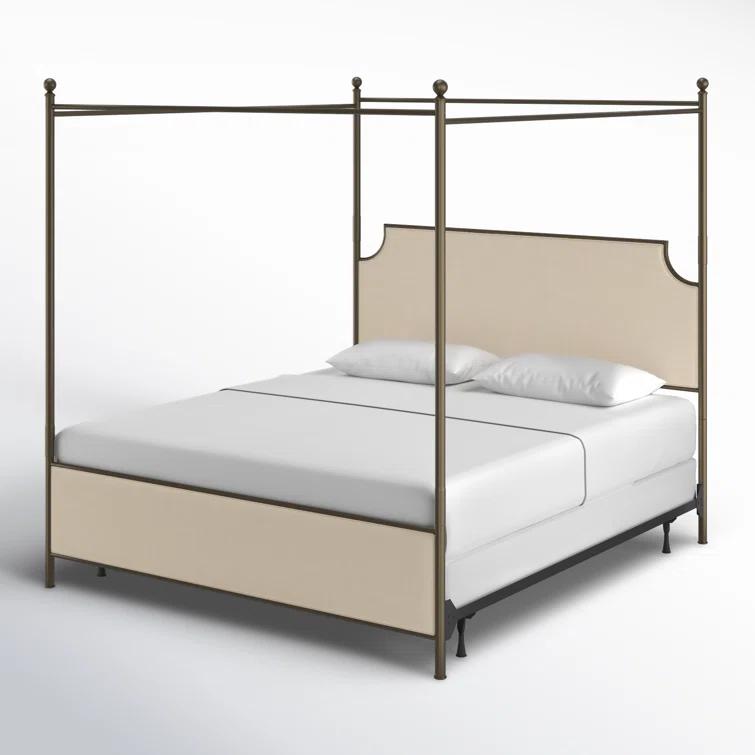 Nordland Upholstered Metal Canopy Bed