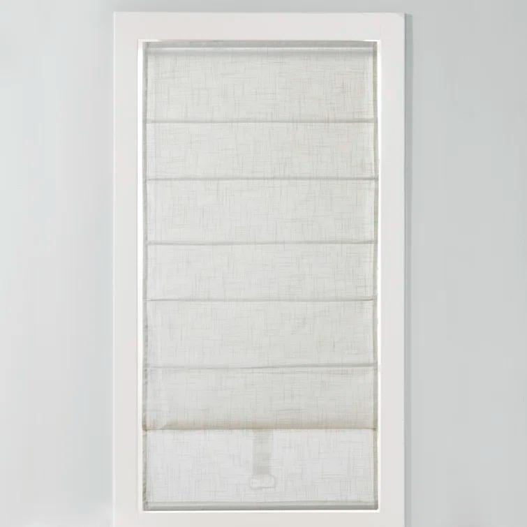 Madison Park Kyler Linen Blend Light Filtering Single Roman Shade