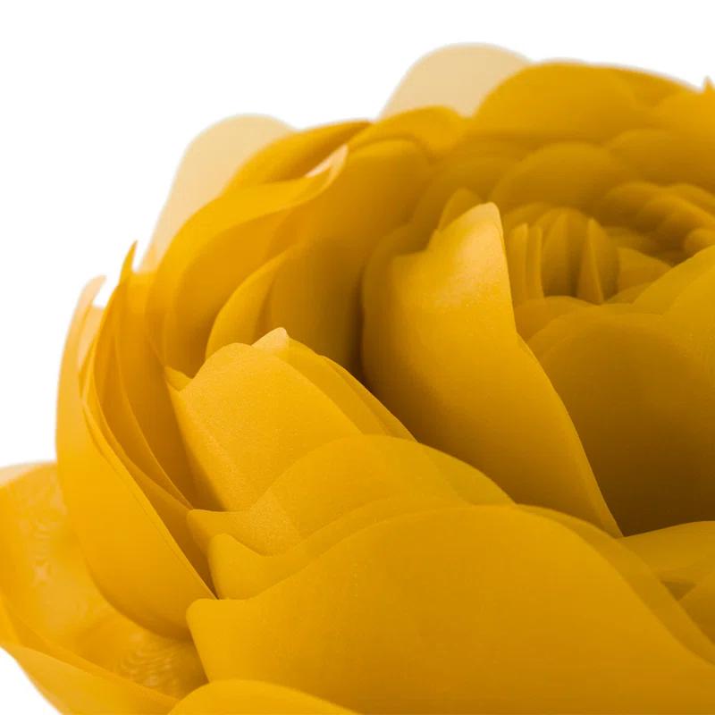 JWH Simulation Rose Flower Throw Pillow Decorative Round Floral Accent Pillow Cover & Insert