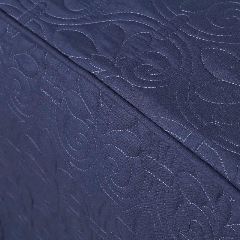 Madison Park Quebec 3 Piece Split Corner Pleated Quilted Bedspread