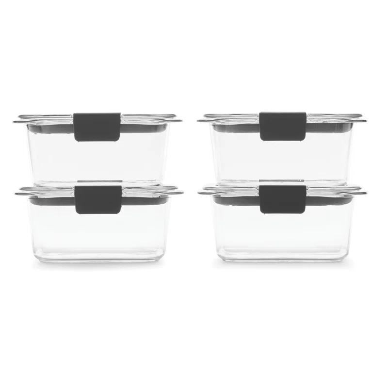 Rubbermaid Brilliance Food Storage Containers, BPA-Free Plastic, 4.7 Cup, 4 Pack | Wayfair
