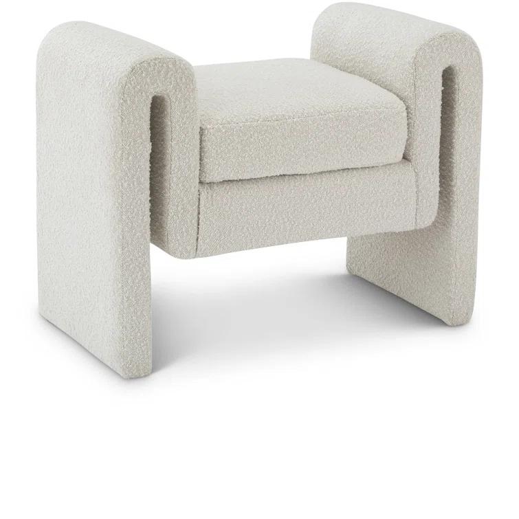 Wrought Studio™ Hobel Boucle Fabric Upholstered Bench