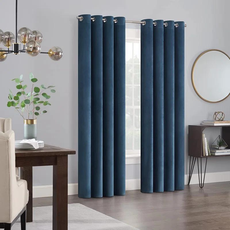 Polyester Room Darkening Curtain Pair