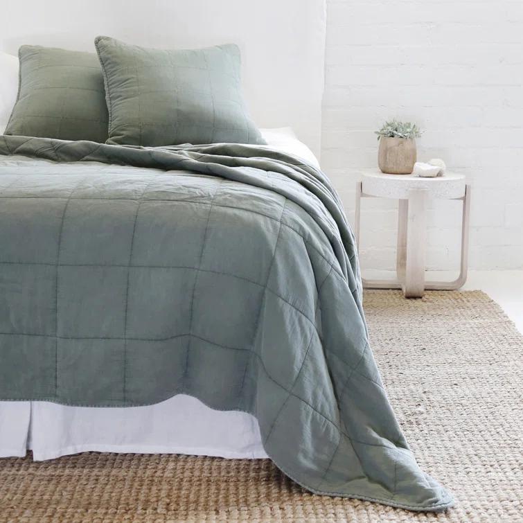 Antwerp Coverlet by Pom Pom at Home - Sky / King