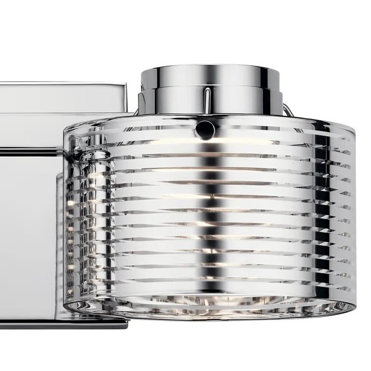 Elan Santora 5" High Polished Chrome 2-Light LED Wall Sconce