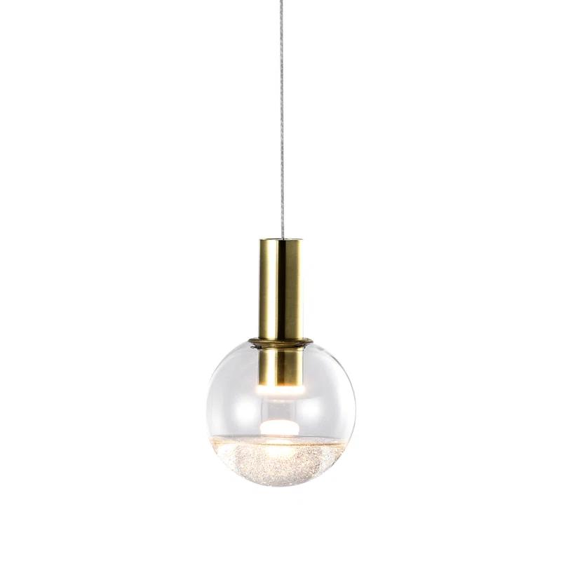 VONN Lighting Sienna 5-in Integrated LED Height Adjustable ETL Certified Pendant Light with Globe Shade