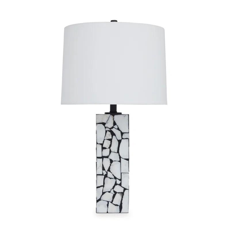 Wade Logan® Chaun Marble,Or Stone Like,Stone And Table Lamp