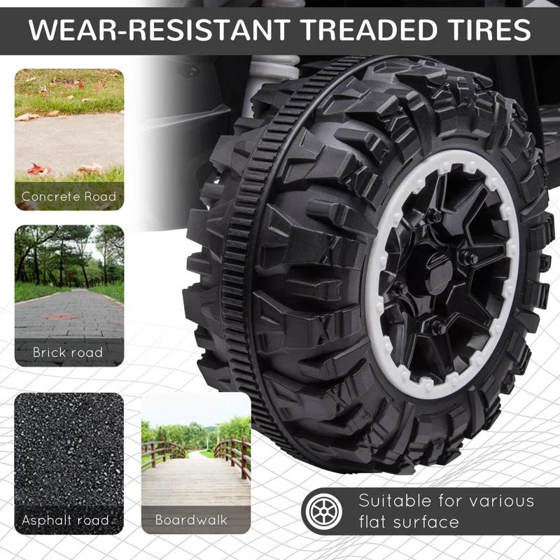 Aosom 12 Volt 1 Seater All-Terrain Vehicles Battery Powered Ride On