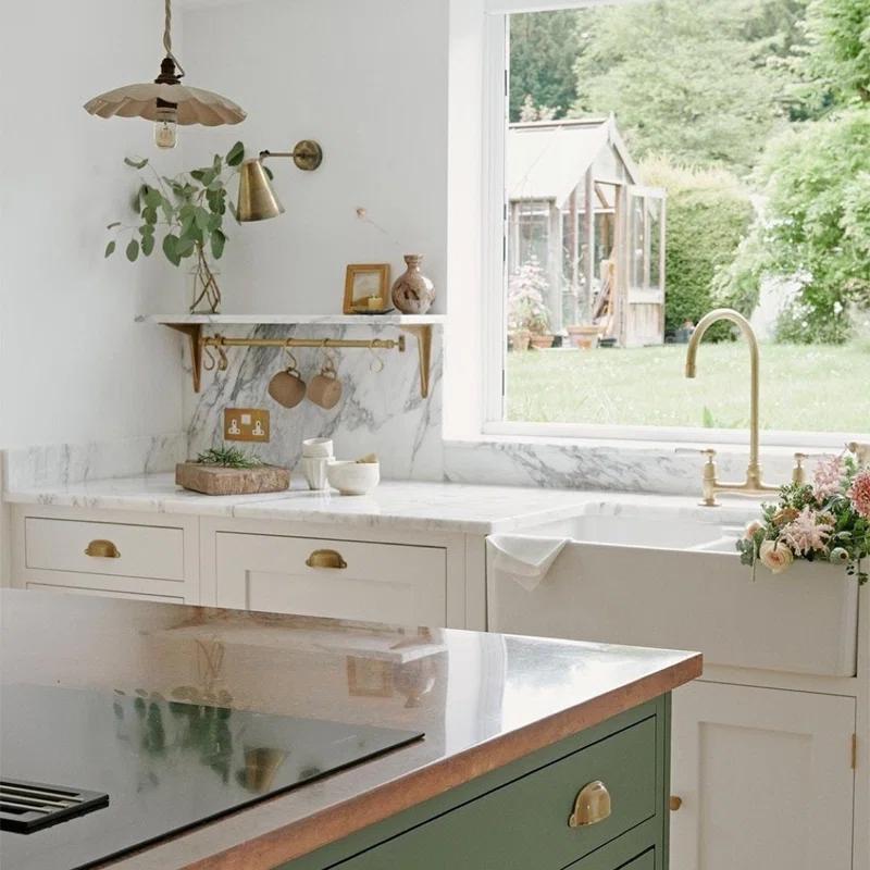 Shaws RC4019WH Lancaster 40" Double Bowl Farmhouse Apron Front Fireclay Kitchen Sink