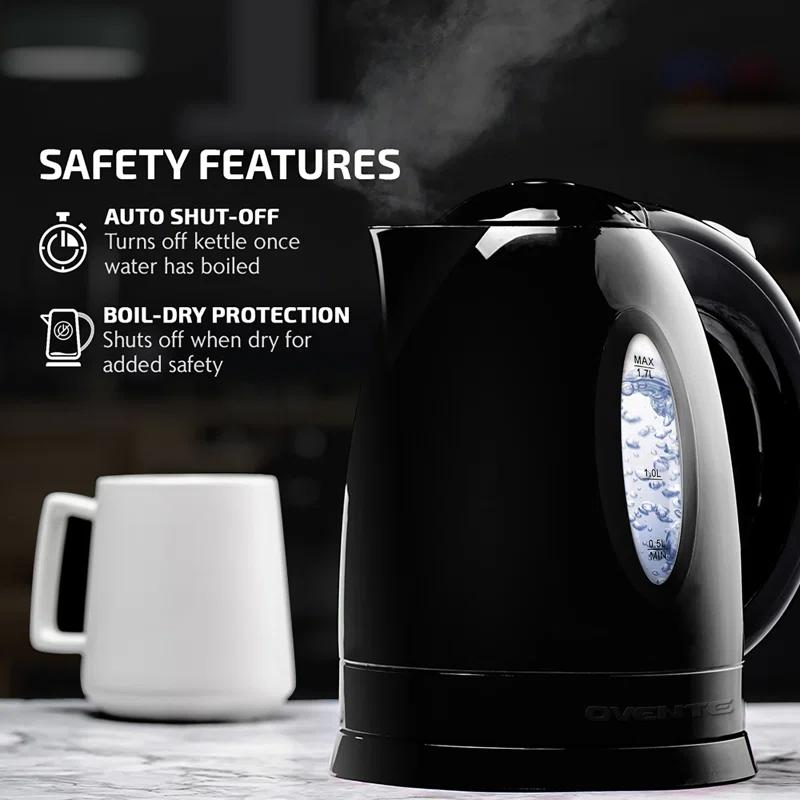 Ovente OVENTE 1.7 qt. Plastic Electric Tea Kettle