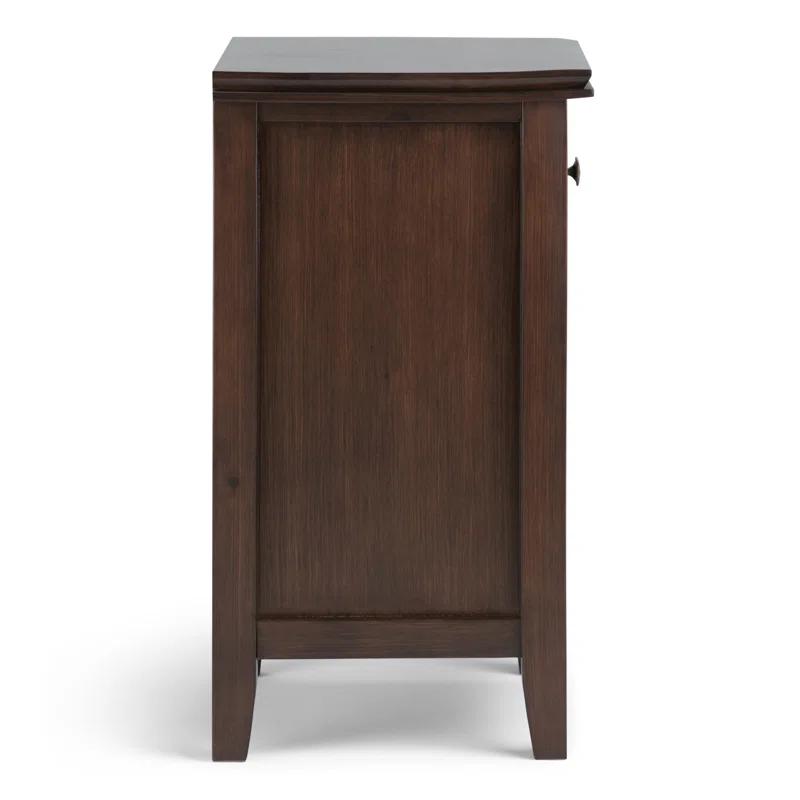 Simpli Home Artisan 24"W Solid Wood Nightstand with Drawer and Shelves