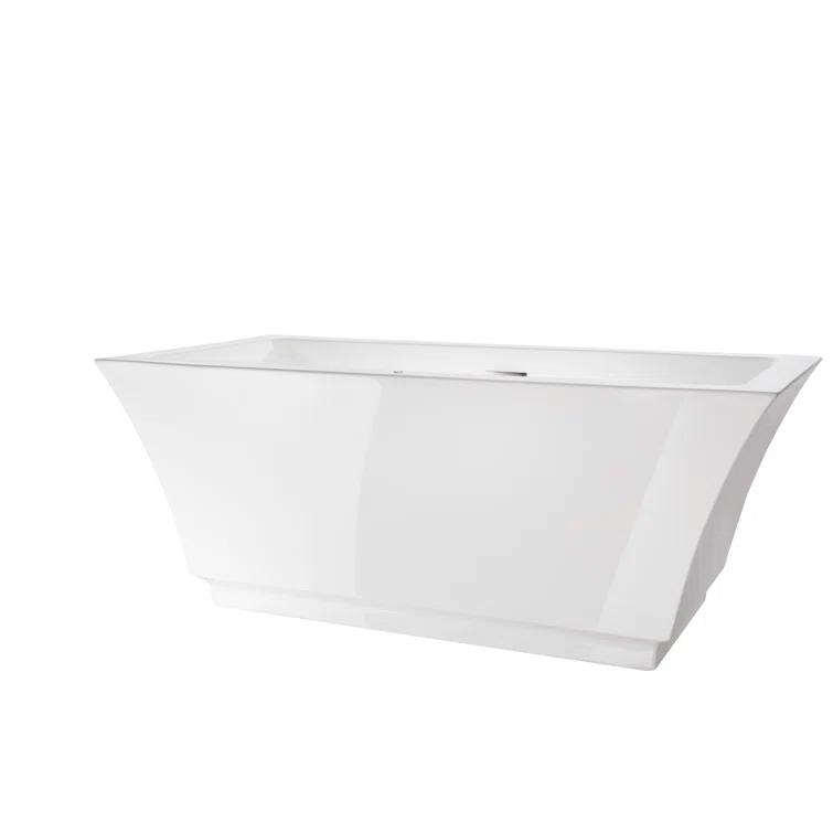 Orion 59'' x 30'' Freestanding Soaking Acrylic Bathtub