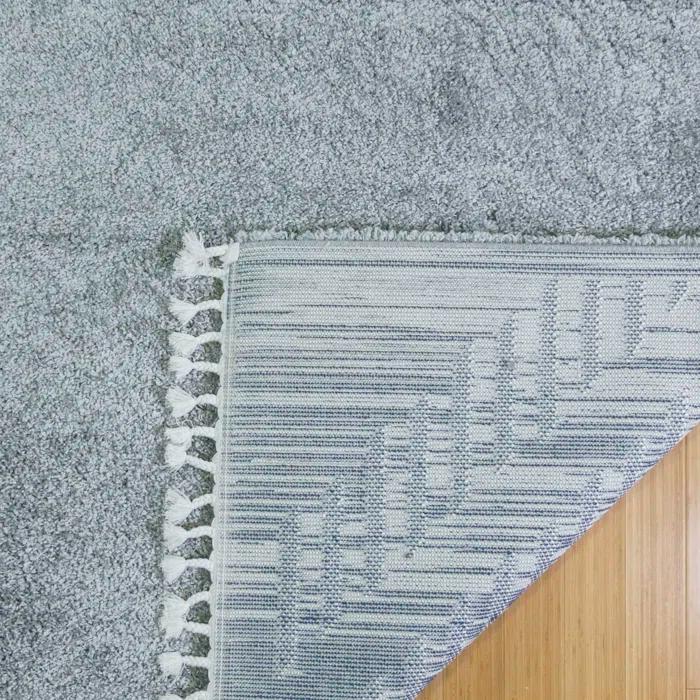 Gertmenian Limmet Lowne Charcoal Gray/Ivory Plush Modern Shag Area Rug with Fringe