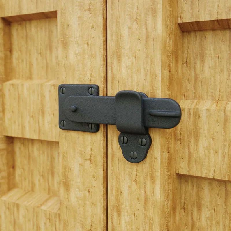 Black Wrought Iron Cabinet Barn Door Gate Latch with Screws