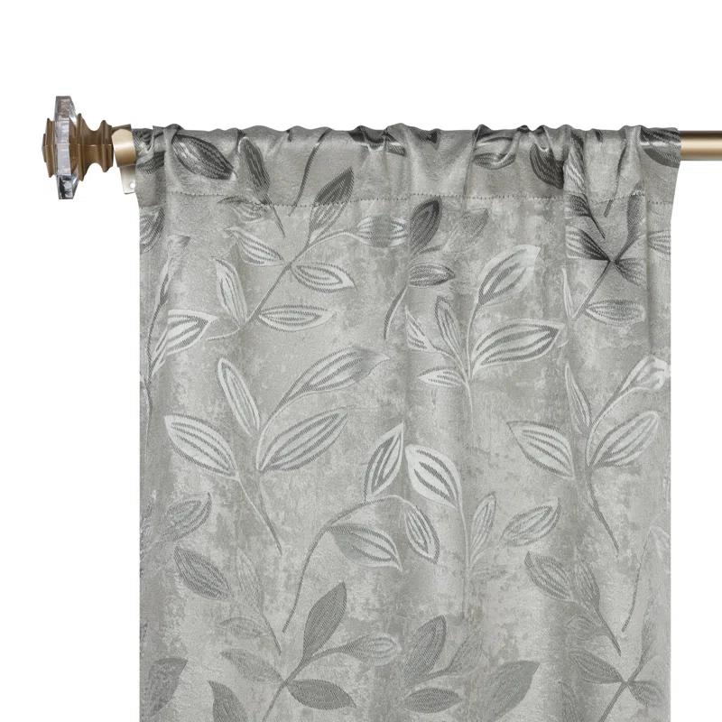 Superior Modern Bohemian Leaves Polyester Machine Washable Room Darkening Blackout Curtains by Superior (Set of 2)