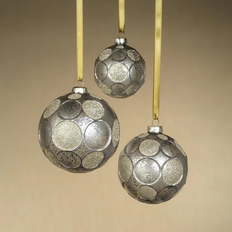 Serenity 6-Piece Set Matte Frosted Glass Ball Ornaments