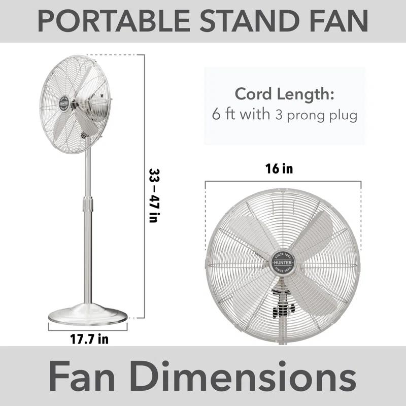 Hunter Fan 47" Oscillating Pedestal Fan