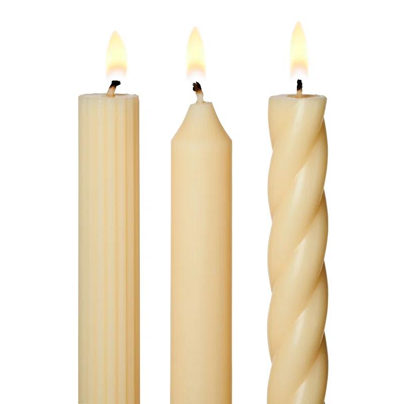 ILLUME Beautifully Done Unscented Assorted Candle Tapers 3-Pack