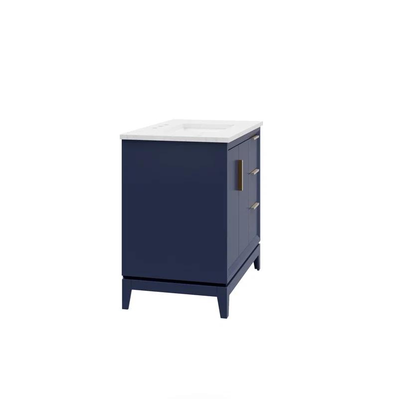 Elizabeth Collection 36 in. Bath Vanity in Cashmere Grey With Vanity Top in Carrara White Marble - With Mirror(s)