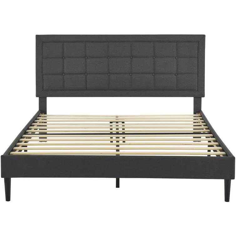 DeCoro Home DeCoro Mornington Upholstered Platform Bed Frame and Headboard