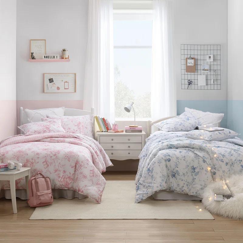 Laura Ashley Evie Laura Ashley Blue Cotton Comforter Reversible Set