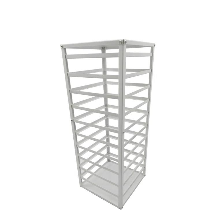 FixtureDisplays Jewelry Displays, Counter top Earring Card Spinning Retail Rack White 12 x 12 x 32" 10 Tiers