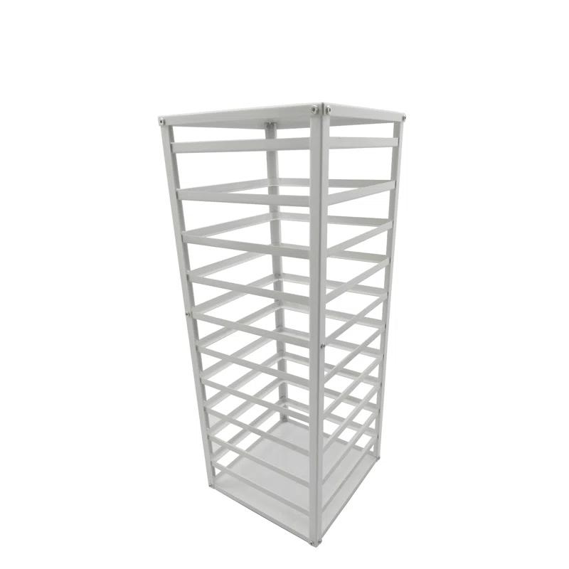 FixtureDisplays Jewelry Displays, Counter top Earring Card Spinning Retail Rack White 12 x 12 x 32" 10 Tiers