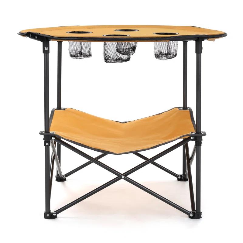 ARROWHEAD Outdoor Round Fabric Outdoor Folding Camping Table