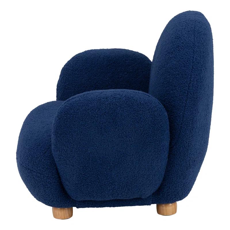Sprogs Kids Comfy Plush Reading Chair With Arms - Sturdy Cushioned Accent Chair For Toddlers, Childrens Bedroom, Lounge, Preschool, Daycare - Teddy Bear Fabric