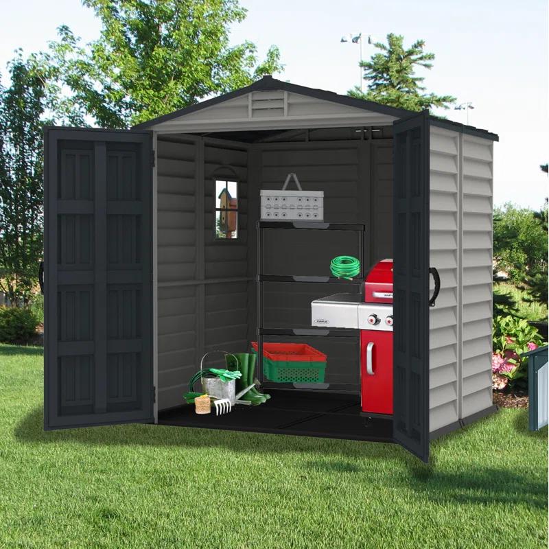 Duramax Building Products Storemate Plus 6 ft. 3 in. W x 6 ft. 3 in. D Plastic Storage Shed